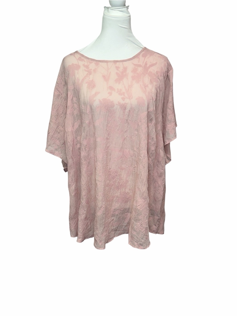 Torrid Abby Textured Floral Blouse Pale Mauve
